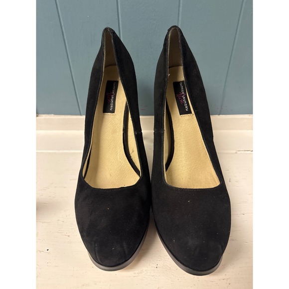 Chinese Laundry Muse‎ Black Suede Leather Platform Stiletto High Heel Pumps 11 - Picture 2 of 7
